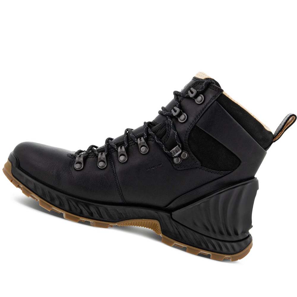 Férfi Ecco Exohike Retro Hiker Csizma Fekete | HU 436LIS